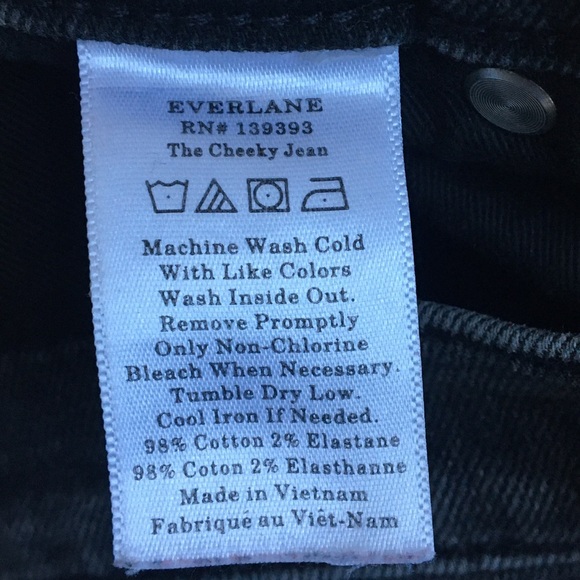 Everlane The Cheeky Regular Denim Jean Wash Black  Size 29 - Picture 10 of 17